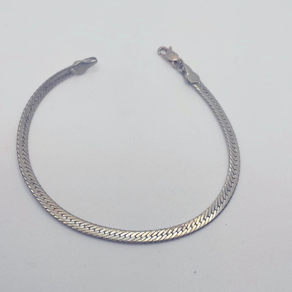 Vintage sterling silver serpentine snake chain bracelet 7” long - Picture 1 of 2